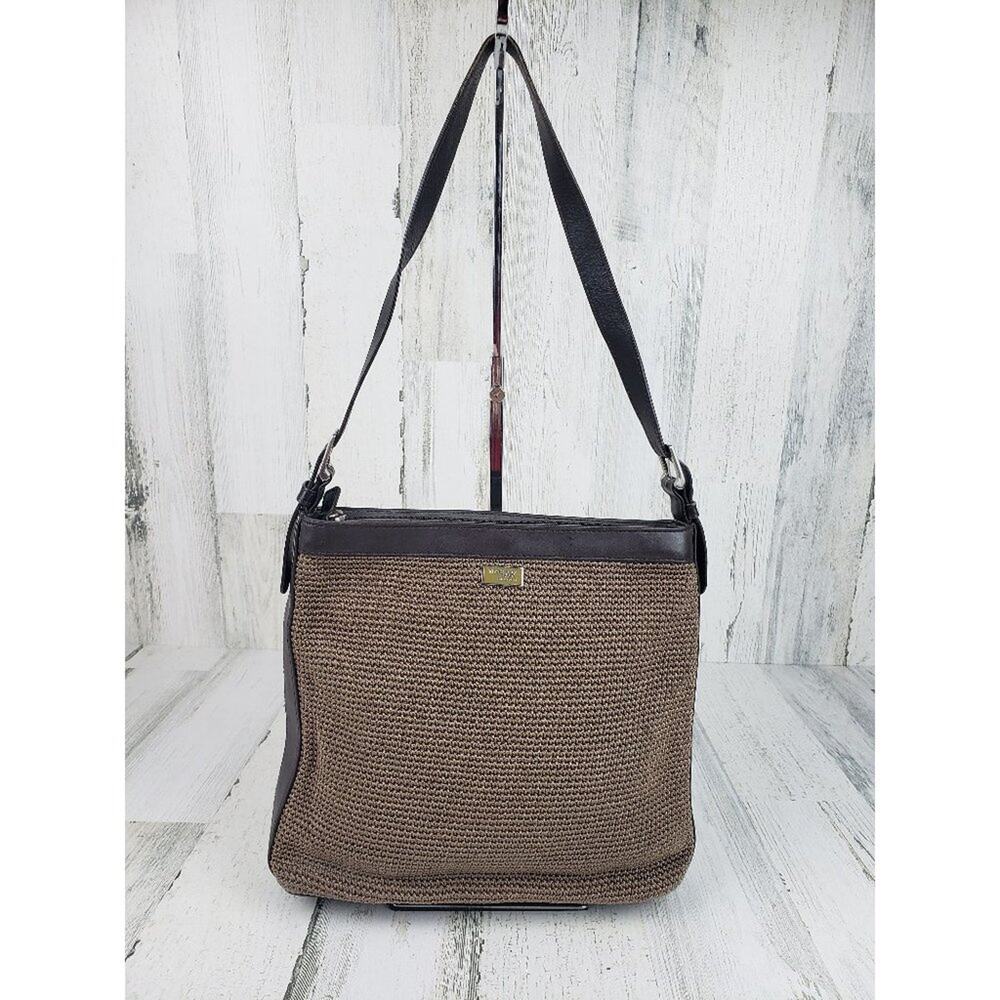 The Sak Elliot Lucca Brown Crochet Shoulder Bag Women's Purse